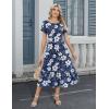 image:imageHOTOUCH Summer Dresses for Women 2026 Casual Midi Boho T Shirt Dress Ladies Sundress Aline Long Beach Vacation ClothesSf321