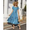 image:imageHOTOUCH Summer Dresses for Women 2026 Casual Midi Boho T Shirt Dress Ladies Sundress Aline Long Beach Vacation ClothesSp111