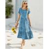image:imageHOTOUCH Summer Dresses for Women 2026 Casual Midi Boho T Shirt Dress Ladies Sundress Aline Long Beach Vacation ClothesSp111