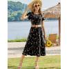 image:imageHOTOUCH Summer Dresses for Women 2026 Casual Midi Boho T Shirt Dress Ladies Sundress Aline Long Beach Vacation ClothesWf100