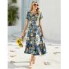 image:imageHOTOUCH Summer Dresses for Women 2026 Casual Midi Boho T Shirt Dress Ladies Sundress Aline Long Beach Vacation ClothesWf139