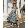 image:imageHOTOUCH Summer Dresses for Women 2026 Casual Midi Boho T Shirt Dress Ladies Sundress Aline Long Beach Vacation ClothesWf139