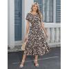 image:imageHOTOUCH Summer Dresses for Women 2026 Casual Midi Boho T Shirt Dress Ladies Sundress Aline Long Beach Vacation ClothesXh531