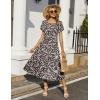 image:imageHOTOUCH Summer Dresses for Women 2026 Casual Midi Boho T Shirt Dress Ladies Sundress Aline Long Beach Vacation ClothesXh531