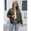 image:imageHOTOUCH Women Casual Jacket Lightweight Long Sleeve Zip Up Coat Trendy Work Clothes With PocketsArmy Green