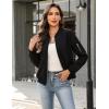 image:imageHOTOUCH Women Casual Jacket Lightweight Long Sleeve Zip Up Coat Trendy Work Clothes With PocketsBlack
