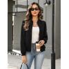 image:imageHOTOUCH Women Casual Jacket Lightweight Long Sleeve Zip Up Coat Trendy Work Clothes With PocketsBlack