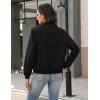 image:imageHOTOUCH Women Casual Jacket Lightweight Long Sleeve Zip Up Coat Trendy Work Clothes With PocketsBlack