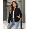 image:imageHOTOUCH Women Casual Jacket Lightweight Long Sleeve Zip Up Coat Trendy Work Clothes With PocketsBlack