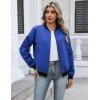 image:imageHOTOUCH Women Casual Jacket Lightweight Long Sleeve Zip Up Coat Trendy Work Clothes With PocketsBlue