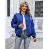 image:imageHOTOUCH Women Casual Jacket Lightweight Long Sleeve Zip Up Coat Trendy Work Clothes With PocketsBlue