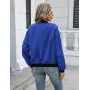 image:imageHOTOUCH Women Casual Jacket Lightweight Long Sleeve Zip Up Coat Trendy Work Clothes With PocketsBlue