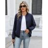 image:imageHOTOUCH Women Casual Jacket Lightweight Long Sleeve Zip Up Coat Trendy Work Clothes With PocketsNavy Blue