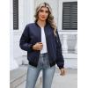 image:imageHOTOUCH Women Casual Jacket Lightweight Long Sleeve Zip Up Coat Trendy Work Clothes With PocketsNavy Blue