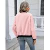 image:imageHOTOUCH Women Casual Jacket Lightweight Long Sleeve Zip Up Coat Trendy Work Clothes With PocketsPink