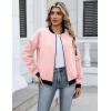 image:imageHOTOUCH Women Casual Jacket Lightweight Long Sleeve Zip Up Coat Trendy Work Clothes With PocketsPink