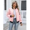 image:imageHOTOUCH Women Casual Jacket Lightweight Long Sleeve Zip Up Coat Trendy Work Clothes With PocketsPink