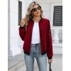 image:imageHOTOUCH Women Casual Jacket Lightweight Long Sleeve Zip Up Coat Trendy Work Clothes With PocketsRed