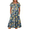 image:imageHOTOUCH Summer Dresses for Women 2026 Casual Midi Boho T Shirt Dress Ladies Sundress Aline Long Beach Vacation ClothesWf139