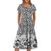 image:imageHOTOUCH Summer Dresses for Women 2026 Casual Midi Boho T Shirt Dress Ladies Sundress Aline Long Beach Vacation ClothesXh523