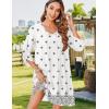 image:imageHOTOUCH Boho Dresses for Women Casual Beach Summer Dress V Neck 34 Long Sleeve Short Floral Print Swimsuit Cover Up SundressMz920