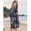 image:imageHOTOUCH Boho Dresses for Women Casual Beach Summer Dress V Neck 34 Long Sleeve Short Floral Print Swimsuit Cover Up SundressMz931