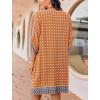 image:imageHOTOUCH Boho Dresses for Women Casual Beach Summer Dress V Neck 34 Long Sleeve Short Floral Print Swimsuit Cover Up SundressYellow