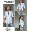 image:imageHOTOUCH Button Down Shirts for Women Long Sleeve Stretch Dress Shirts WrinkleFree Work Blouses Slim Fit Office TopsAwhite