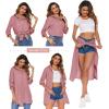 image:imageHOTOUCH Women Boyfriend Shirts Button Down Long Sleeve Blouse Cuffed Sleeve Collared ShirtDusty Pink