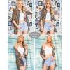 image:imageHOTOUCH Women Boyfriend Shirts Button Down Long Sleeve Blouse Cuffed Sleeve Collared ShirtP Boho Print