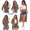 image:imageHOTOUCH Women Boyfriend Shirts Button Down Long Sleeve Blouse Cuffed Sleeve Collared ShirtP Boho Print
