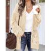 image:imageHOTOUCH Lightweight Crochet Cardigan for Women Long Sleeve Open Front Knit Oversized Cardigans SweatersBeige