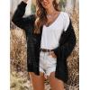 image:imageHOTOUCH Lightweight Crochet Cardigan for Women Long Sleeve Open Front Knit Oversized Cardigans SweatersBlack