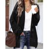 image:imageHOTOUCH Lightweight Crochet Cardigan for Women Long Sleeve Open Front Knit Oversized Cardigans SweatersBlack