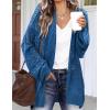 image:imageHOTOUCH Lightweight Crochet Cardigan for Women Long Sleeve Open Front Knit Oversized Cardigans SweatersBlue