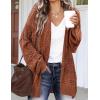 image:imageHOTOUCH Lightweight Crochet Cardigan for Women Long Sleeve Open Front Knit Oversized Cardigans SweatersDark Brown