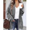 image:imageHOTOUCH Lightweight Crochet Cardigan for Women Long Sleeve Open Front Knit Oversized Cardigans SweatersDark Grey
