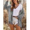 image:imageHOTOUCH Lightweight Crochet Cardigan for Women Long Sleeve Open Front Knit Oversized Cardigans SweatersDark Grey