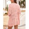 image:imageHOTOUCH Lightweight Crochet Cardigan for Women Long Sleeve Open Front Knit Oversized Cardigans SweatersLight Pink