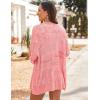 image:imageHOTOUCH Lightweight Crochet Cardigan for Women Long Sleeve Open Front Knit Oversized Cardigans SweatersPink