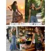 image:imageHOTOUCH Womens Sleeveless Button Down Shirts HiddenButton Front Collared Dressy Casual Blouses Loose Office Tank TopsArmy Green