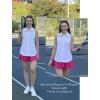 image:imageHOTOUCH Womens Sleeveless Button Down Shirts HiddenButton Front Collared Dressy Casual Blouses Loose Office Tank TopsAwhite
