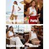 image:imageHOTOUCH Womens Sleeveless Button Down Shirts HiddenButton Front Collared Dressy Casual Blouses Loose Office Tank TopsAwhite