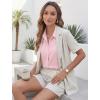 image:imageHOTOUCH Womens Sleeveless Button Down Shirts HiddenButton Front Collared Dressy Casual Blouses Loose Office Tank TopsPink