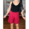 image:imageHOTOUCH Bermuda Shorts for Women Summer Dressy Casual Elastic High Waisted Wide Leg Knee Length Shorts with PocketsRed