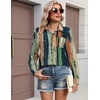 image:imageHOTOUCH Button Down Shirts for Women Long Sleeve Blouse Dressy Casual Business Work Tops with PocketMulticolored