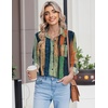 image:imageHOTOUCH Button Down Shirts for Women Long Sleeve Blouse Dressy Casual Business Work Tops with PocketMulticolored