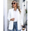 image:imageHOTOUCH Button Down Shirts for Women Short Sleeve Dress Shirts Fitted Business Casual Blouse Office Work TopsAwhite