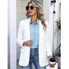 image:imageHOTOUCH Button Down Shirts for Women Short Sleeve Dress Shirts Fitted Business Casual Blouse Office Work TopsLight Blue
