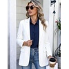 image:imageHOTOUCH Button Down Shirts for Women Short Sleeve Dress Shirts Fitted Business Casual Blouse Office Work TopsNavy Blue